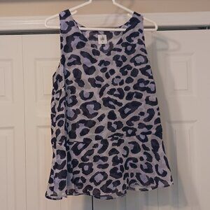 #128 3/$18 - Cabi Blue/Gray Tank Top Size Medium